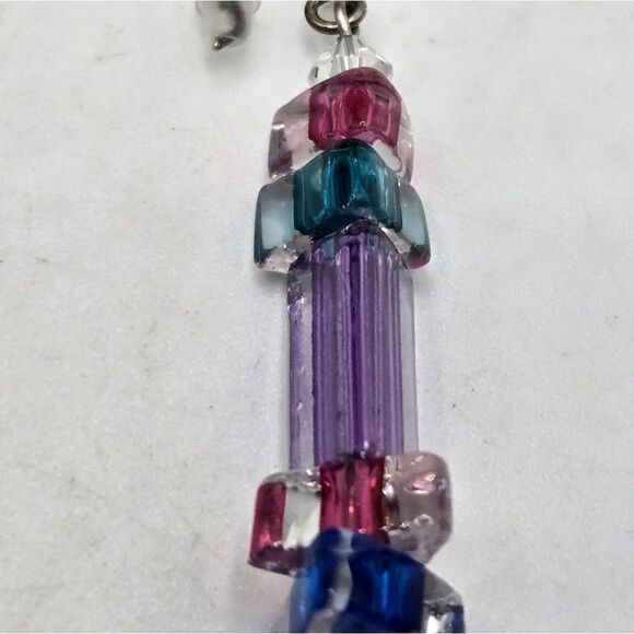 "5/$25" Mismatched Handmade Sterling Silver Bright Beaded Dangle Earrings - Picture 6 of 8